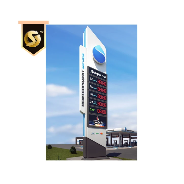 Индивидуальные стальные цифровые рекламные щиты, наружная светодиодная ...
