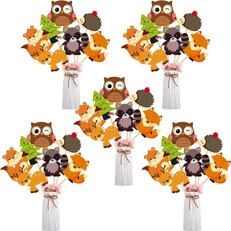 Woodland Animals Centerpiece Sticks Animals Cutouts Table Toppers For Theme  Party Birthday Baby Shower Supplies - Buy Safari Baby Shower  Decorations,Cake Decorations,Animal Cipcake Topper Product on 