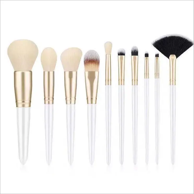 Large Makeup Brush Set White Concealer Foundation Blush Powder Blending Cosmetic Make Up Brushes Eye