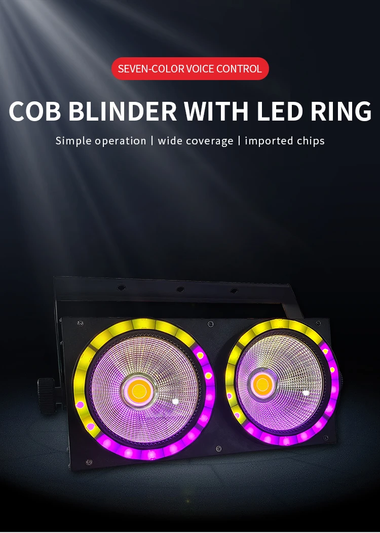 2 Eyes 250w Pixel Cob Blinder Light With Rgb Dmx Controlled Led 