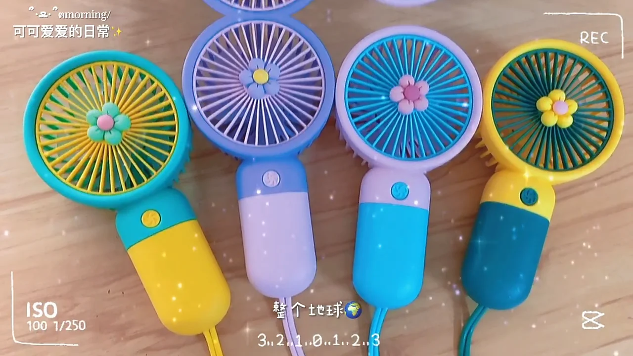 3 Runde Faltbare Handventilatoren – Obst-Design, Für Damen & Mädchen, Sommer, Party, Reisen