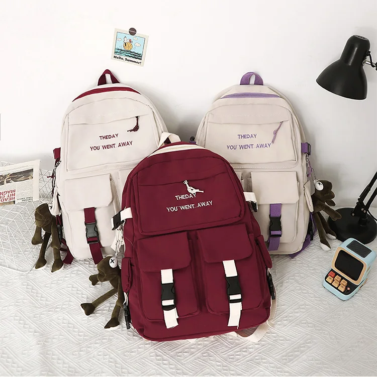 2025 New Style Backpeck for Girls School Bags Fashion Cute Notebook Function College Students Customized logo Laptop Backpack