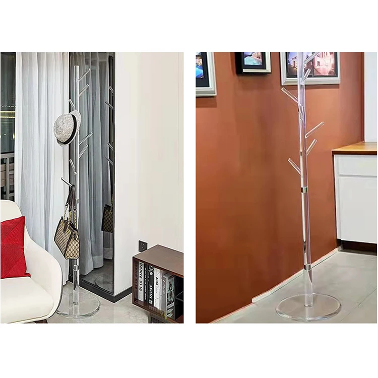 Modern Minimalist Freestanding Acrylic Coat Rack Hanger OEM