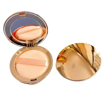 Wholesale Custom Chic round Compact Powder Container Empty Pressed Cosmetics Case with Varnishing Printing Handling