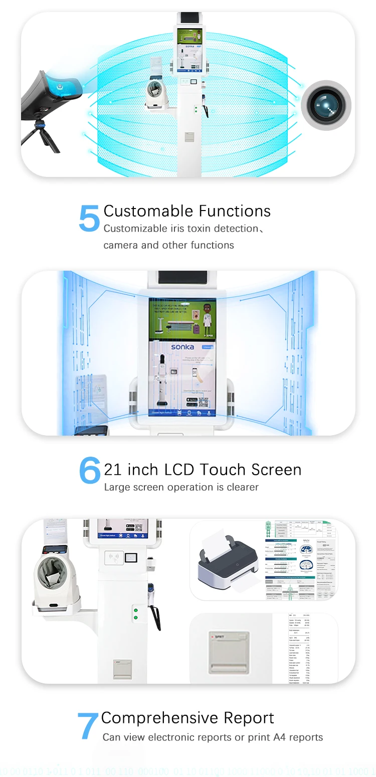 product sonka medic machine advanced bia technology body composition analyzer with alcohol testing device pre work health check station-66