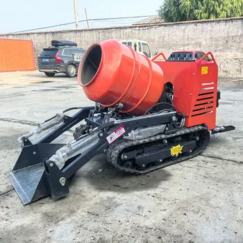 CE EPA Compliant Mini Loader Concrete Mixer Machine Front Crawler Loader Engine Motor Pump Core Track Model Competitive Prices