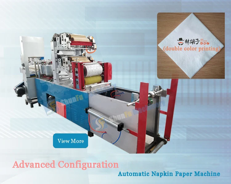 Professional Paper Napkin Manufacturer Napkin Toilet Tissue Paper Making Machine 2 Colors Printing