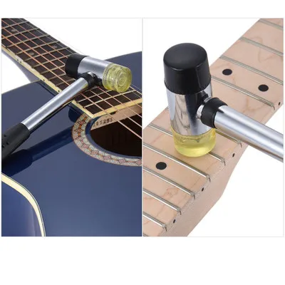 MagiDeal Maillet en Caoutchouc Marteau à Double Tête Plastique Outil de Luthier pour Guitare Electrique Basse 