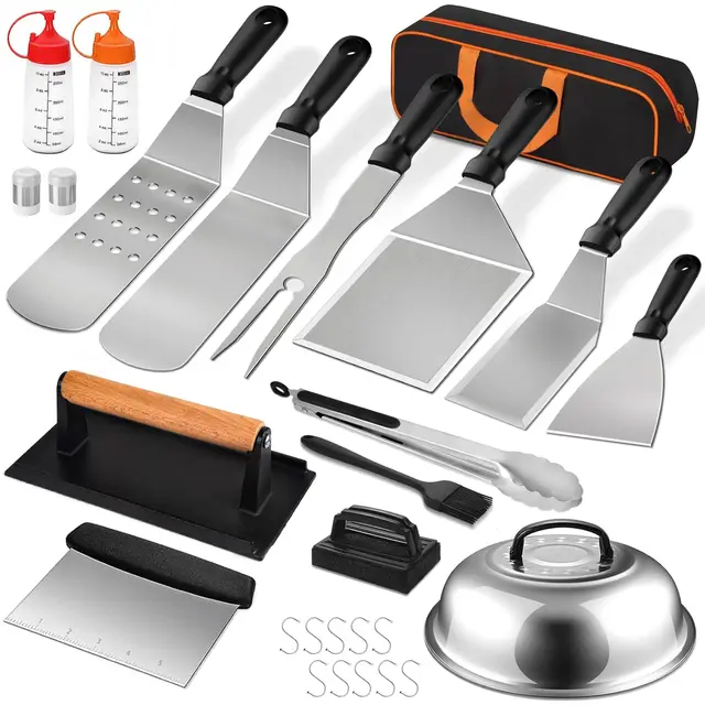 27Pcs Griddle Accessories Kit Grilling Accessories Set Flat Top BBQ Grill Tools Set