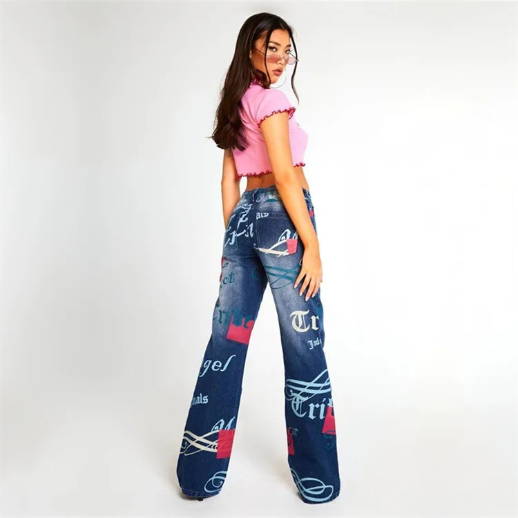 Pantalones vaqueros acampanados grandes para Mujer, Vaqueros ajustados con  corte de bota, Sexy, con Push UP, de pierna ancha, Vaqueros largos de  cintura alta para Mujer, moda 2019|Pantalones vaqueros| - AliExpress