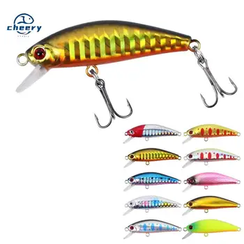CHEERY Artificial Hard Bait Lure Multicolor 56 Mm1.3g Round-Head Sinking Minnow Short Lip Lead Insert Treble Hook Sea Fishing – Minnow – view 2