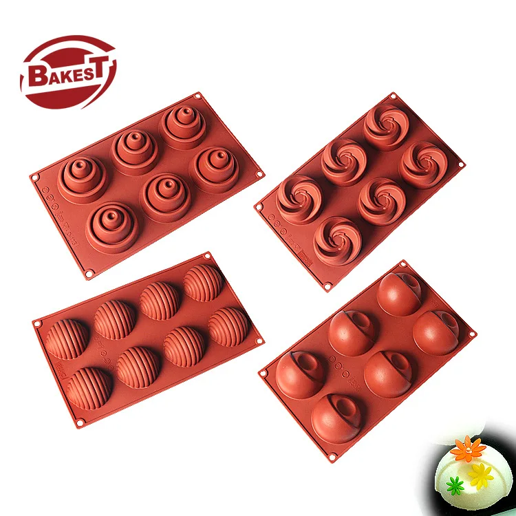 Bakest Heat Resistant Silicone Chocolate Baking Platinum Soap Silicone Molds