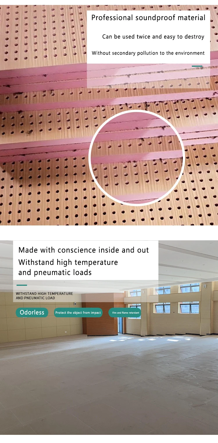 Interior Perforated Wooden Acoustic Panel Noise Reduction Acoustic