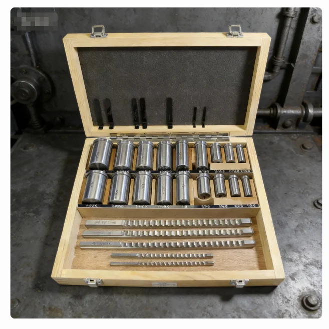 Lathe with Shims Wooden 30/ 22/21/18/16/6-piece Inch Size Keyway Broaching Collared Bushings Keyway Cutting HSS Industrial Tools