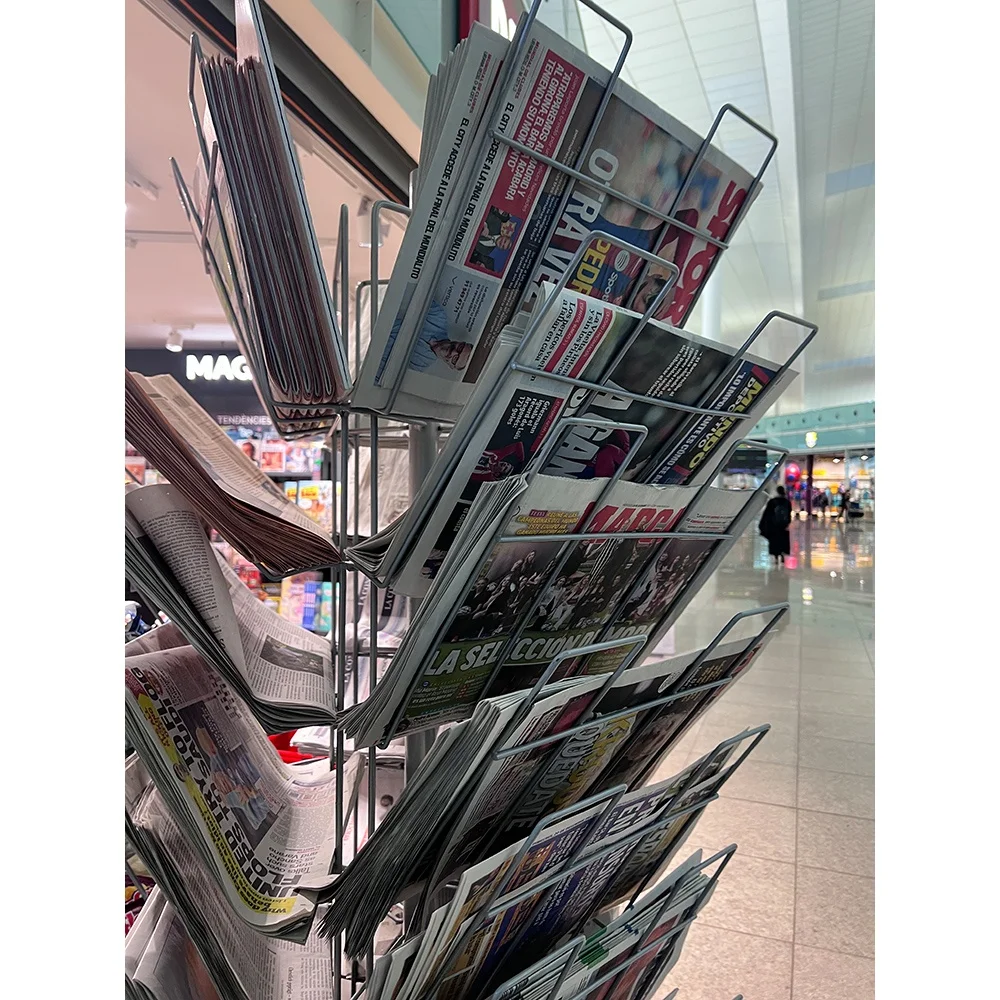 Factory Wholesale Newspaper Stand Display Rotating Comic Book Display Rack Display Rack for Magazine