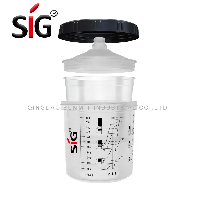 
Одноразовый мерный стакан для пистолета-распылителя краски для очистки автомобиля по сравнению с стаканами PPS 