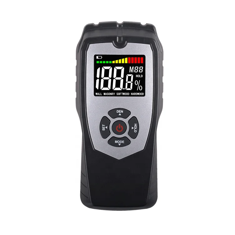 Non-Destructive Moisture Detector for Softwood, Hardwood, Drywall, and Masonry - Pinless Humidity Test Meter