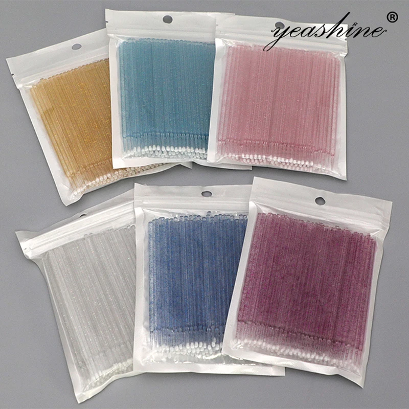 Пластиковые Стоматологические Одноразовые микрокисти материалы для ресниц бледно-розовые Микро Кисти