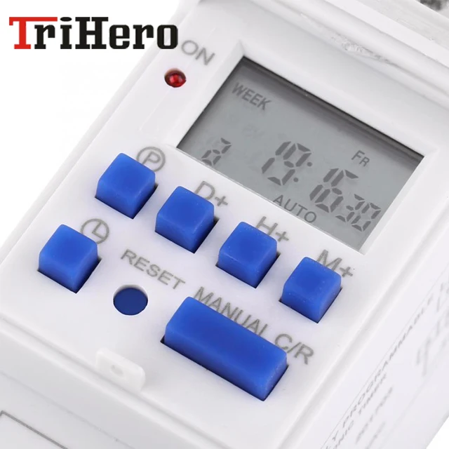 Din Rail Programmable Digital Timer Switch - Eco-friendly