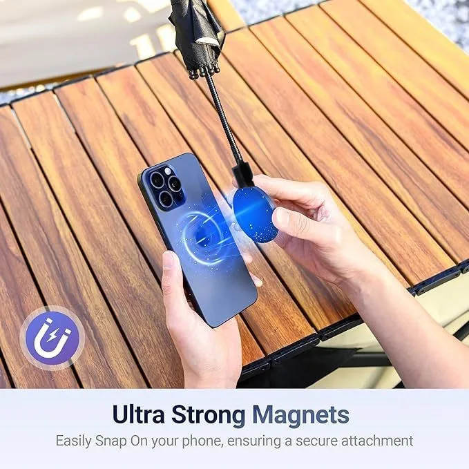 Magnetic Phone Umbrella Outdoor Phone Sun Shade Shield with Flexible Rotatable Phone Ring for iPhone for Magsafe Anti-Glare