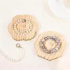 Plato para pulseras de madera - Octágono floral