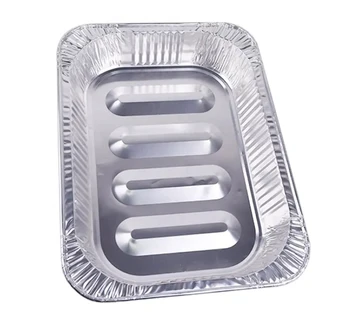 disposable aluminum dining barbecue cooking rectangular tray