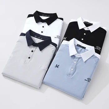 OEM/ODM Casual Short Sleeve Turn Down Collar Men Polo Shirt Slim Fit Solid Color High Quality Man Polo T-shirt