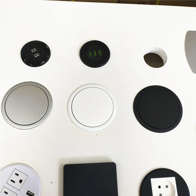 Hidden Automatic Tabletop Pop up Kitchen Manual Pull up Worktop USB Tower Socket with 3AC US Power Outlet 2usb Charging