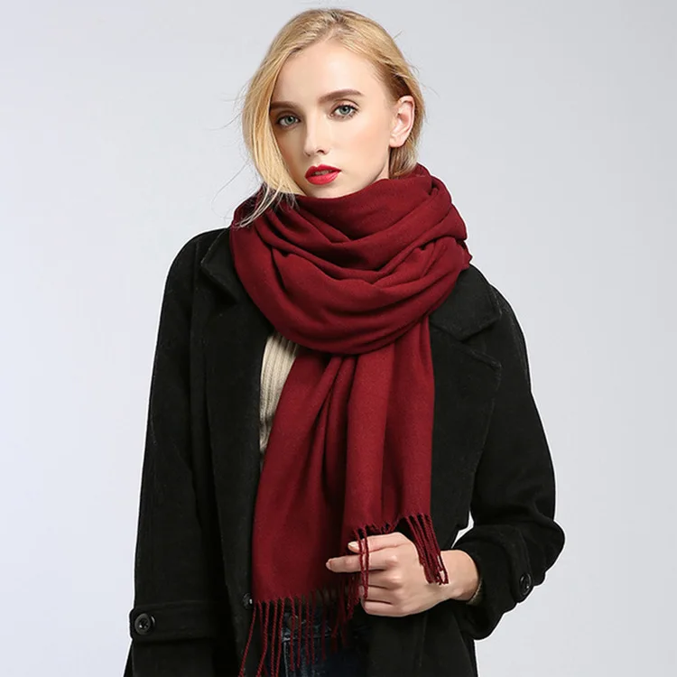 Wholesale Low price 100% cashmere wool scarf China factory women's 100% cashmere  scarf From m.