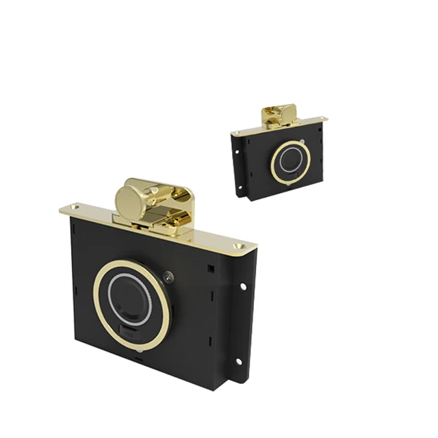 Good quality rechargeable lithium battery zinc alloy material biometric sensor digital cabinet lock for jewelry box