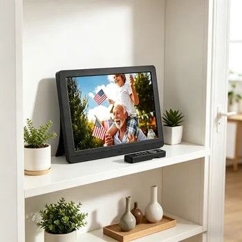 Pix-Star 10-Inch Plastic WiFi Digital Photo Free Cloud Storage | Highly Giftable Grandparents | IPS Display | Motion Sensor | detail image