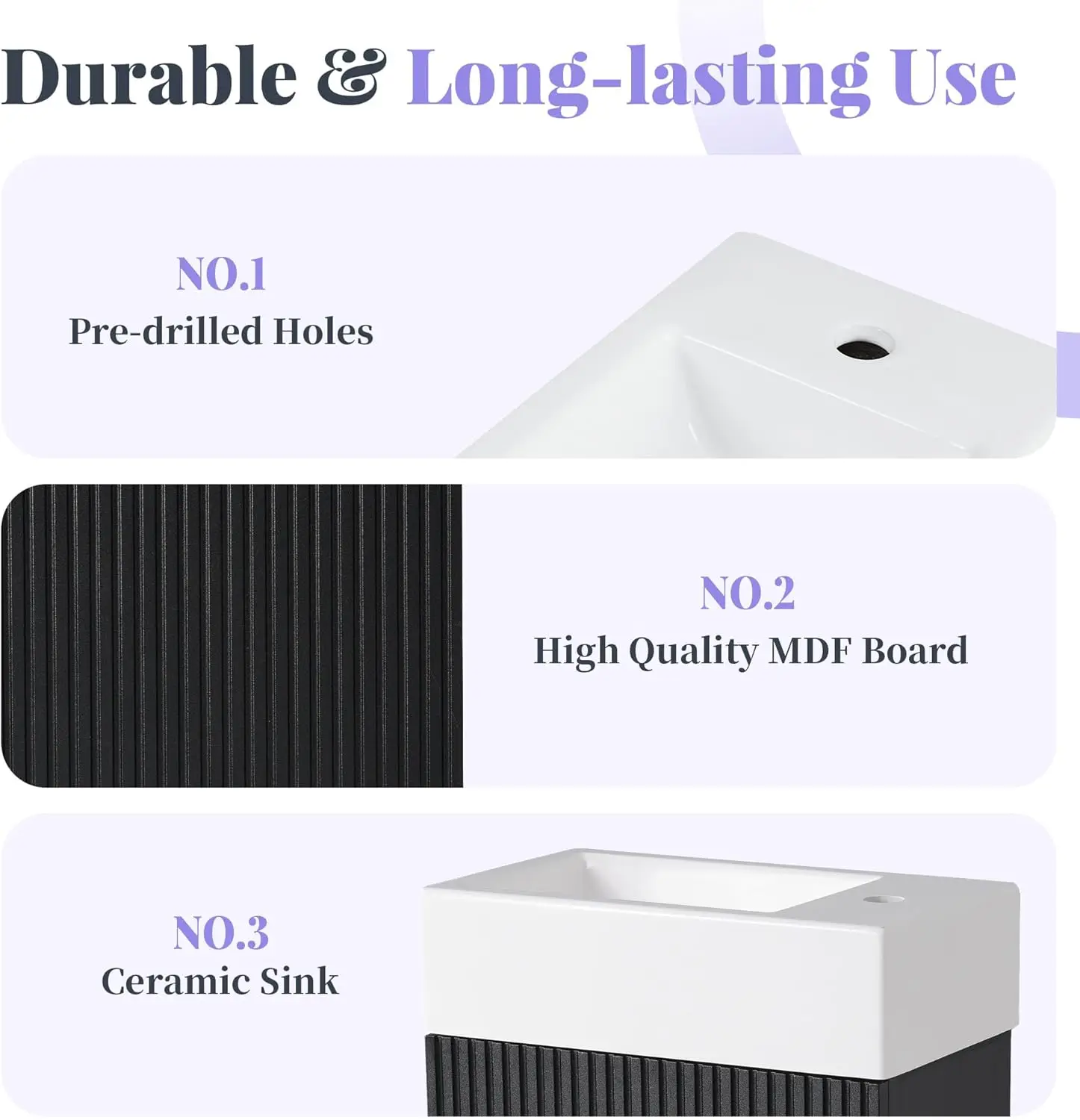 product customizable small bathroom vanity storage cabinet  integrated ceramic sink design for small bathroom-12