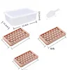Paquete de hielo rosa grande con 3 bolas redondas de 17.5x12.5cm, caja de hielo, pala, b