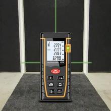 VA-T80 Portable Industrial Laser Measure Device Waterproof Digital Range Finder with Bubble Levels Backlit LCD