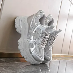 Women's 2026 New Autumn Winter Sports White Shoes for Small Stature, Height Increasing, Travel, Versatile, Popular Style