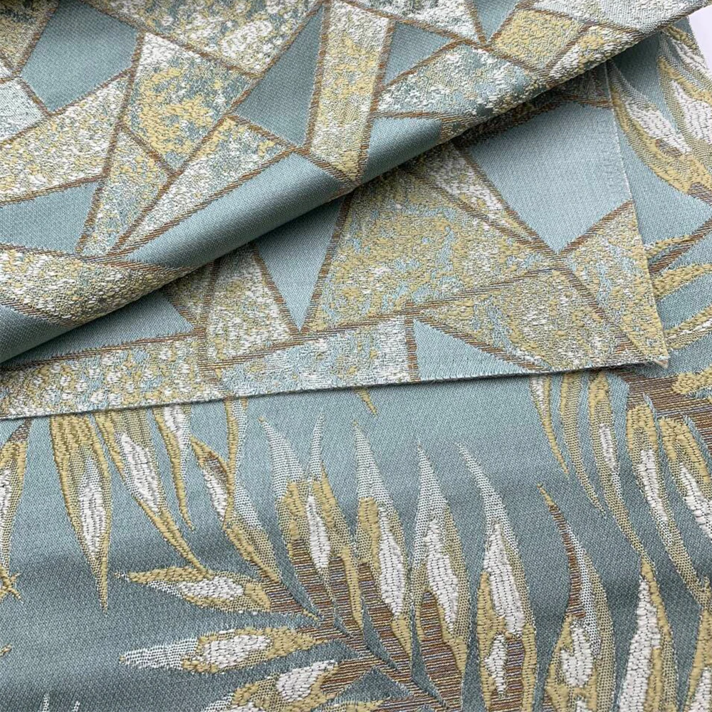 Oem Odm Ronghong Custom Jacquard Fabric Yarn Dyed Sofa Cover Fabric 320gsm 100 Polyester Fabric