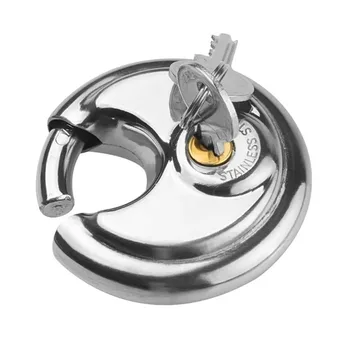 USA Waterproof Self Storage Door Stainless Steel Disc Lock 70mm Uncuttable Disc Custom logo Padlocks with Keys
