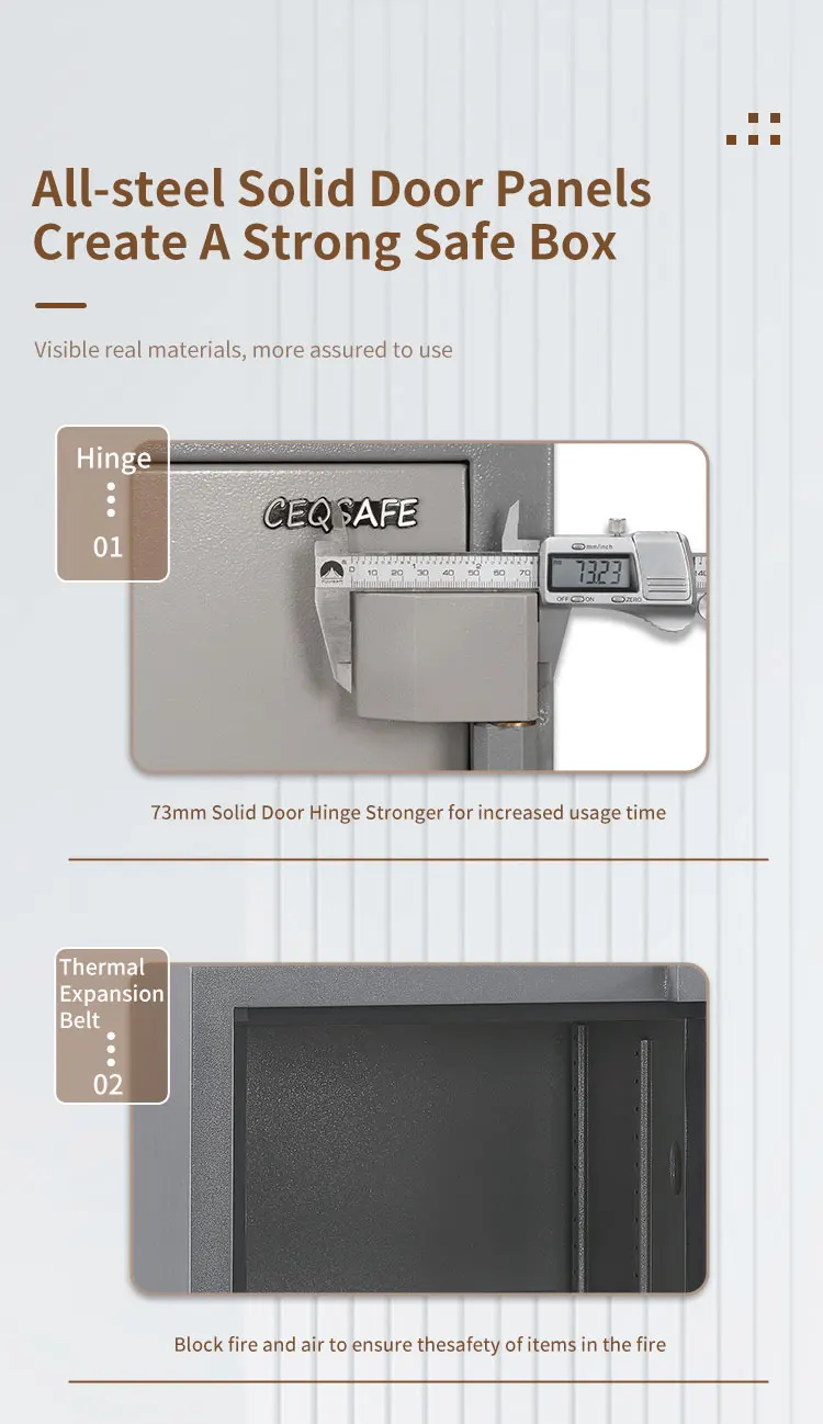 CEQSAFE Bank Deposit  Home Office Fire Box  Digital Safe Cabinet Document Fireproof Safe Box details