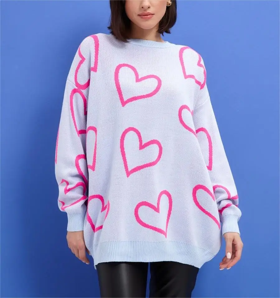 2023 Custom Made Fall Winter Pullover Soft Knitted Female Womens Cute Love  Heart Sweater Top - Buy Heart Sweater,Love&roses Sweater,Sweater Designs  For Women Product on Alibaba.com