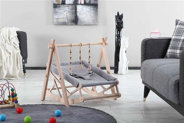Wooden Rocking Chair Baby Rocker Chair Baby Bouncer Swinging Chair With