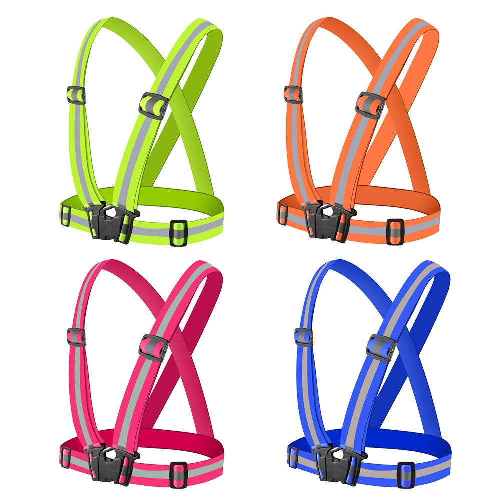 Superbsail Reflective Straps Night Work Security Running Cycling Safety Reflective Vest Visibility Reflective for Scooter & Bike