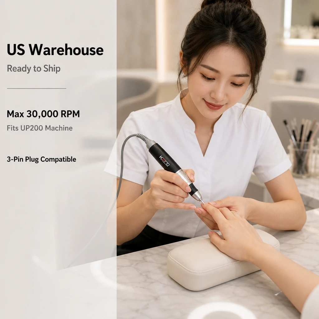 Professional Nail Drill Handpiece 30000RPM Replacement for KUPA KP65 Manicure Pedicure E File Pen With 3 Pin
