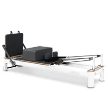 White aluminum Pilates Reformer smooth and quiet carriage Professional Aluminum pilates reformer