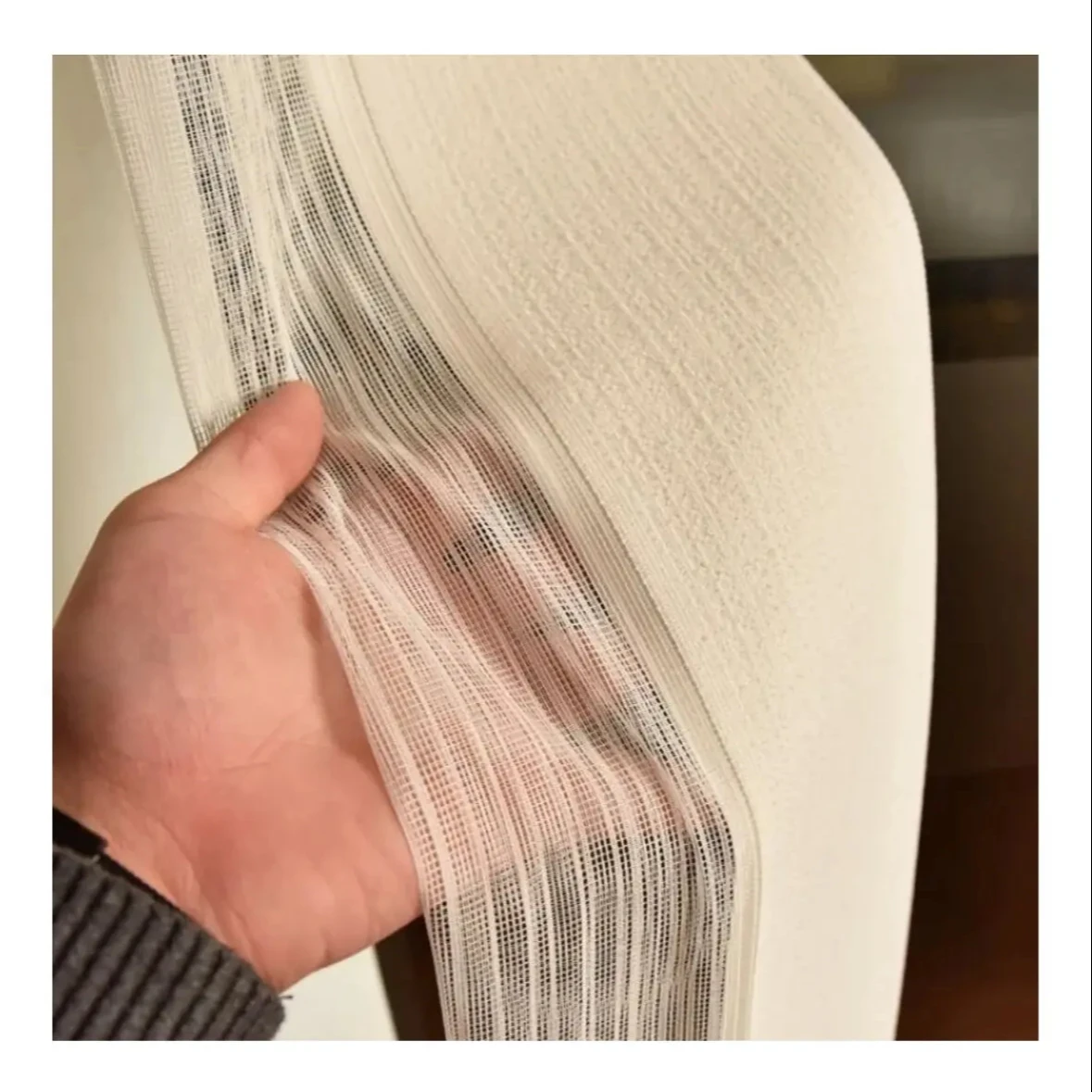 Factory Wholesale Manual Vertical Sheer Polyester  Weaving 85-90% Curtain Blackout Vertical Dream Curtain Blind for Patio Living