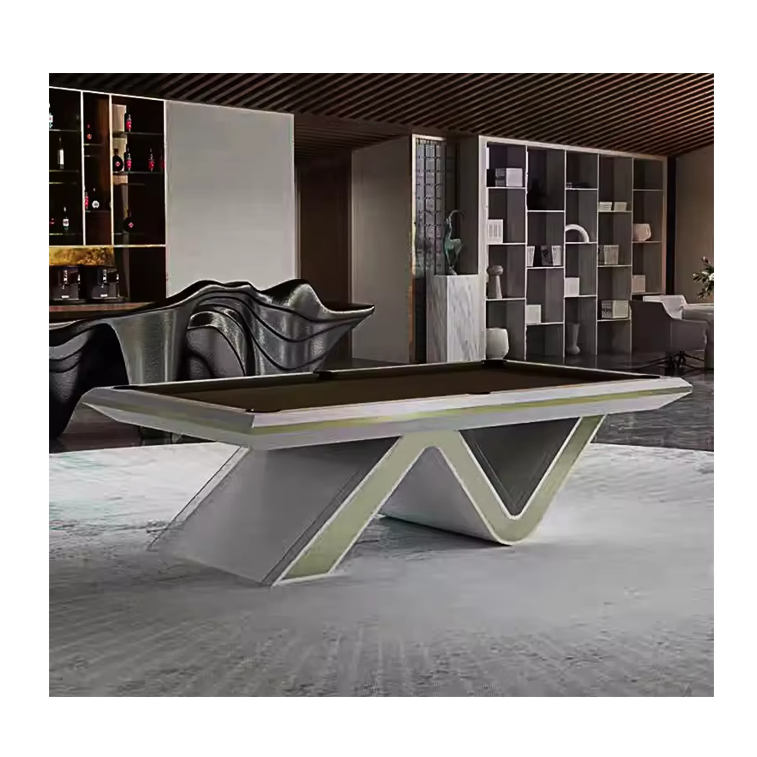 YHC bar using solid wood 7 8 9 feet slate 8ball pool table supreme 9 ball pool tables billiard table
