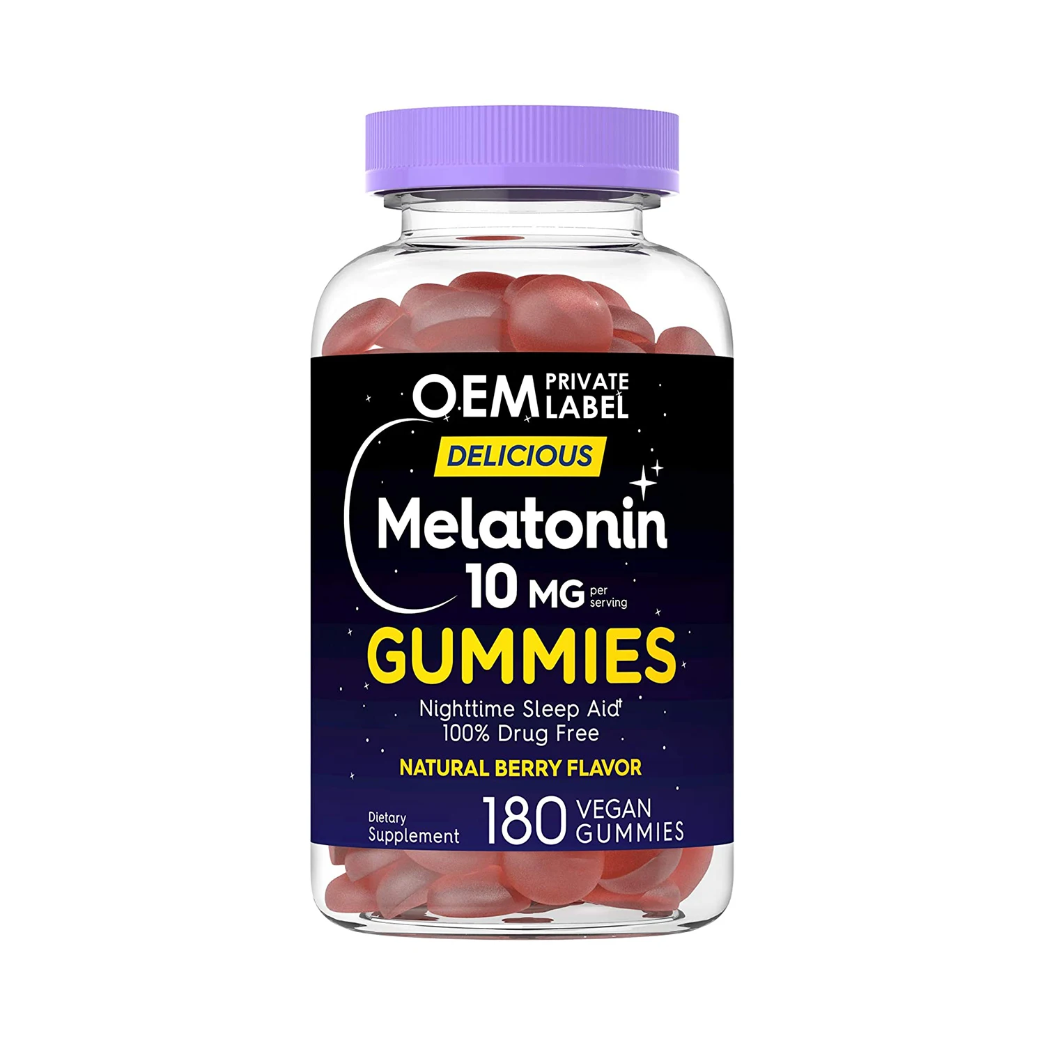 Improving Sleep Melatonin Candy Dietary Supplement Multivitamin Vegan