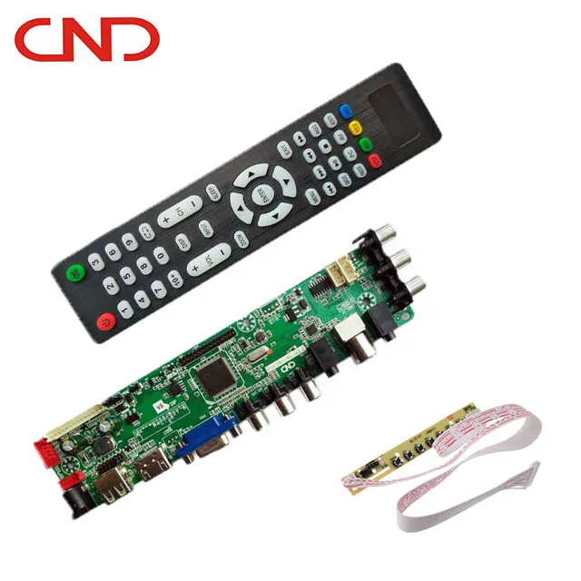 Cheap Price V56 2AV LCD LED TV Main Board with Remote Spare Parts for Hisense/l G/tcl/samsung Panel