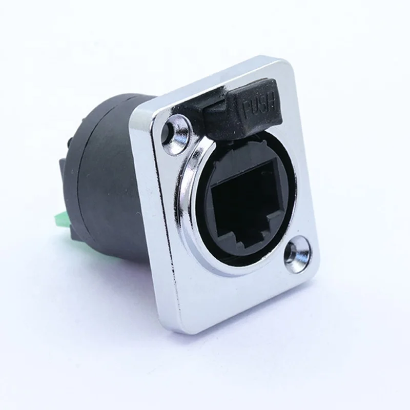 PCB RJ45 Module Connector Waterproof RJ45 Female Socket Connector Panel Mount Ethernet PCB Network Connector