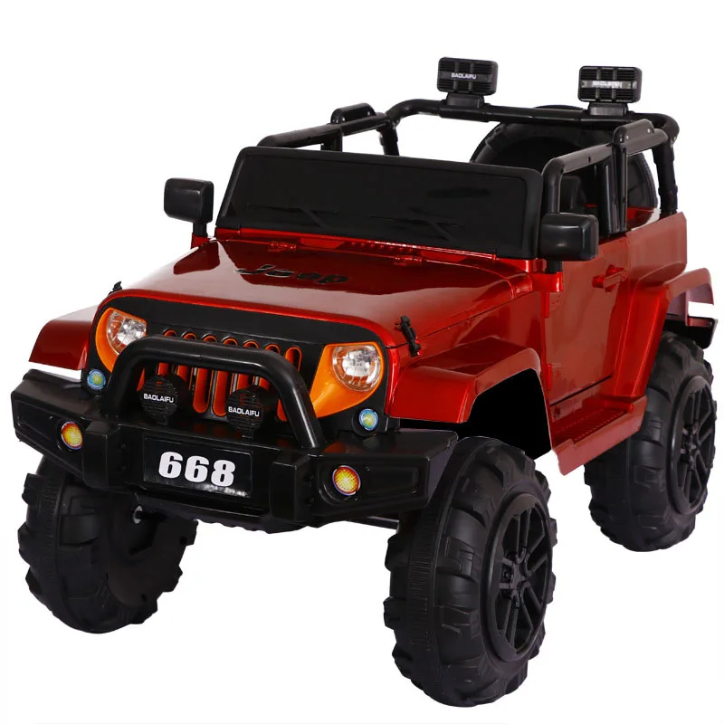 Children Electric Battery-Powered Four Wheel 4WD off Road Remote Control Ride on 5 to 7 Years Unisex Large Size for Toy Car