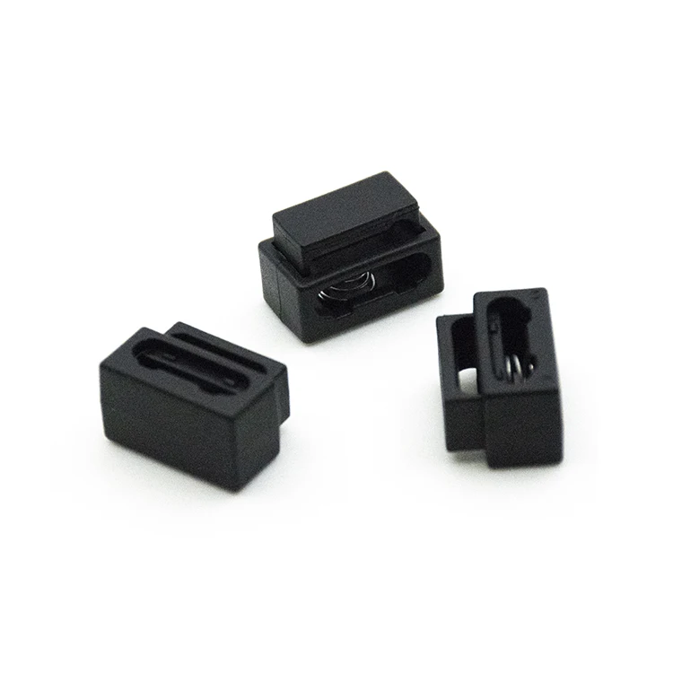 Plastic Cuboid Cord Lock Clip Clamp Big One Hole Toggle Stopper for Garment Paracord Shoes